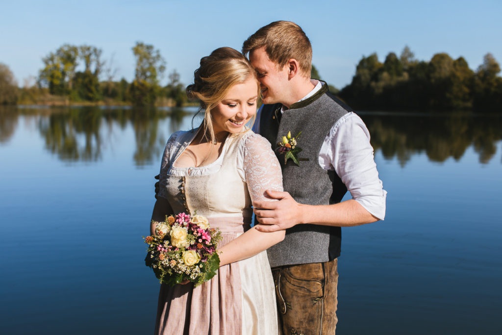 Brautpaarportrait am Finsinger Weiher