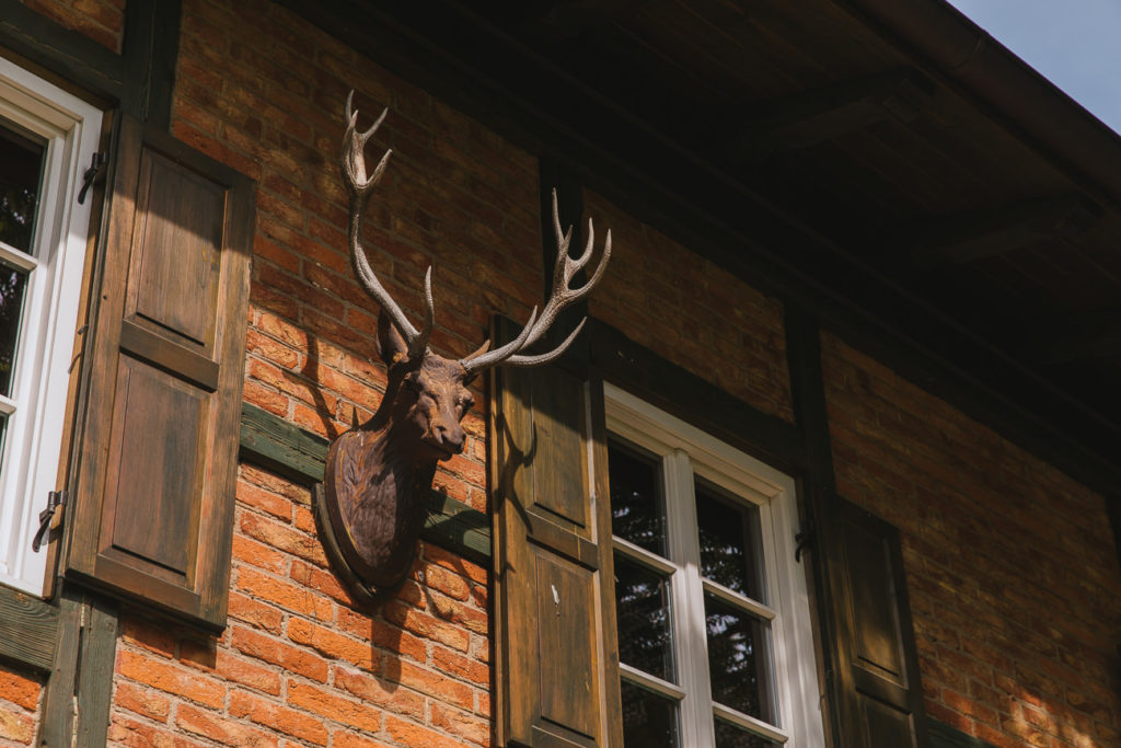 Hirschgeweih am Jagdhaus Eicherloh
